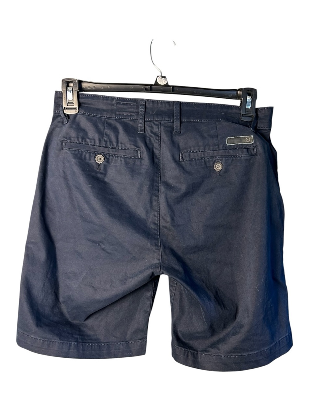 AG Adriano Goldschmied Navy Cotton Chino Bermuda Shorts Women's Size 31 Classic - Picture 6 of 9